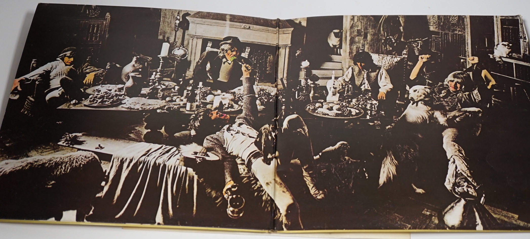 Rolling Stones; beggars banquet, LP record album, first mono pressing on red DECCA label, LK.4955, XARL-8476-4A, in gatefold sleeve